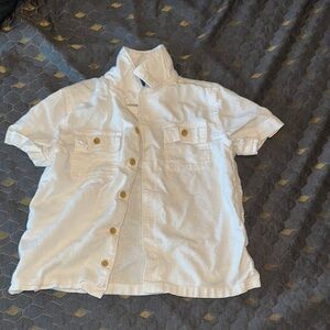 Old Navy size 5T White Short Sleeve Button-Up Shirt‎